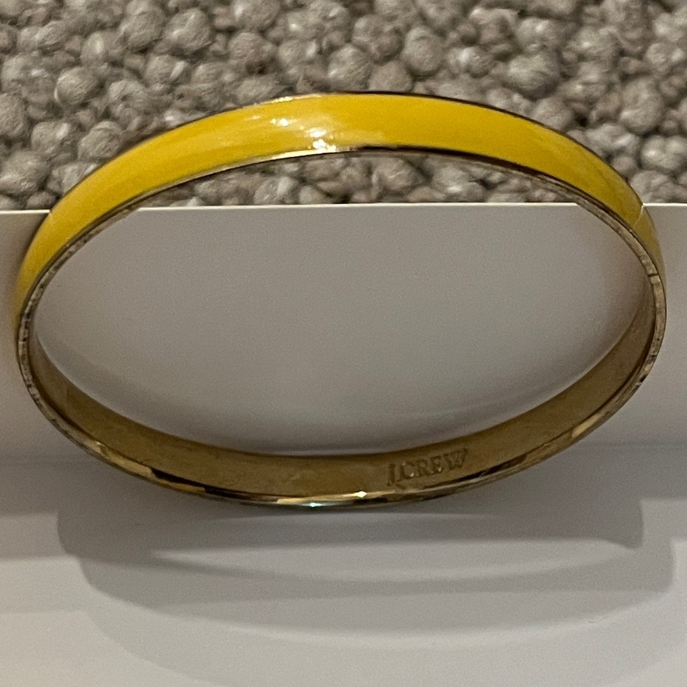J. Crew Yellow Enamel and Gold Bangle Bracelet - Picture 4 of 6